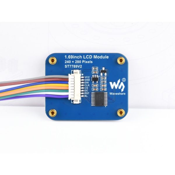 Waveshare 1.69inch LCD Display Module, 240×280 Resolution, SPI Interface, IPS, 262K Colors - Image 7